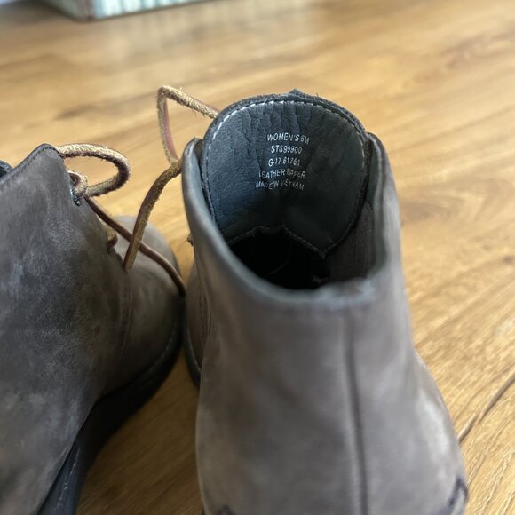 Sperry Top-Sider Greige Booties Size 6 Raised Wedge - Picture 6 of 8